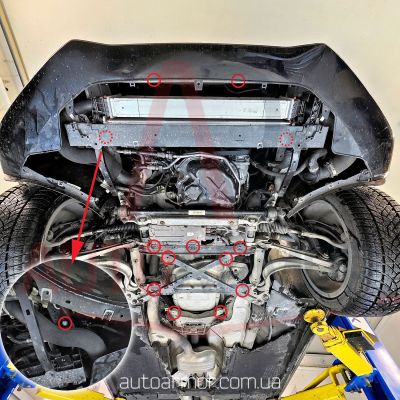 Захист двигуна Audi A4 B8 (2008-2015) крім Allroad Quattro Двигун: всі, [захищає Радіатор, Двигун, КПП] - ТИТАН (Є на складі, 2мм!)