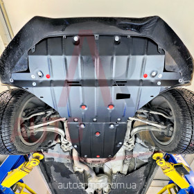 Защита двигателя Audi A4 B8 (2008-2015) кроме Allroad Quattro Двигатель: все, [защищает Радиатор, Двигатель, КПП] - ТИТАН (Є на складі, 2мм!)