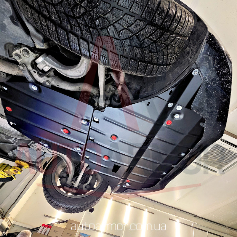 Захист двигуна Audi A4 B8 (2008-2015) крім Allroad Quattro Двигун: всі, [захищає Радіатор, Двигун, КПП] - ТИТАН (Є на складі, 2мм!)
