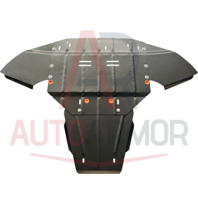 Захист двигуна Audi A6 C6 (2004-2011) Двигун: V-подібний V6, [захищає Радіатор, Двигун, КПП] - ТИТАН  (Є на складі, 2мм!)