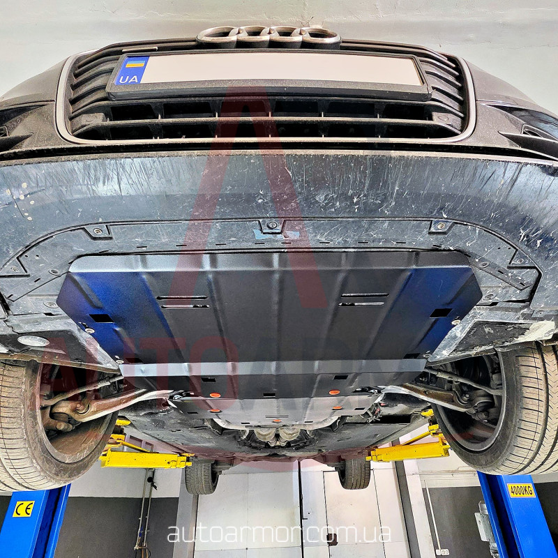 Захист двигуна Audi A6 C7 (2011-2018) Двигун: всі, [захищає Двигун та КПП] - ТИТАН (Є на складі, 2мм!)