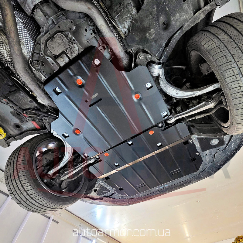 Захист двигуна Audi A6 C7 (2011-2018) Двигун: всі, [захищає Двигун та КПП] - ТИТАН (Є на складі, 2мм!)