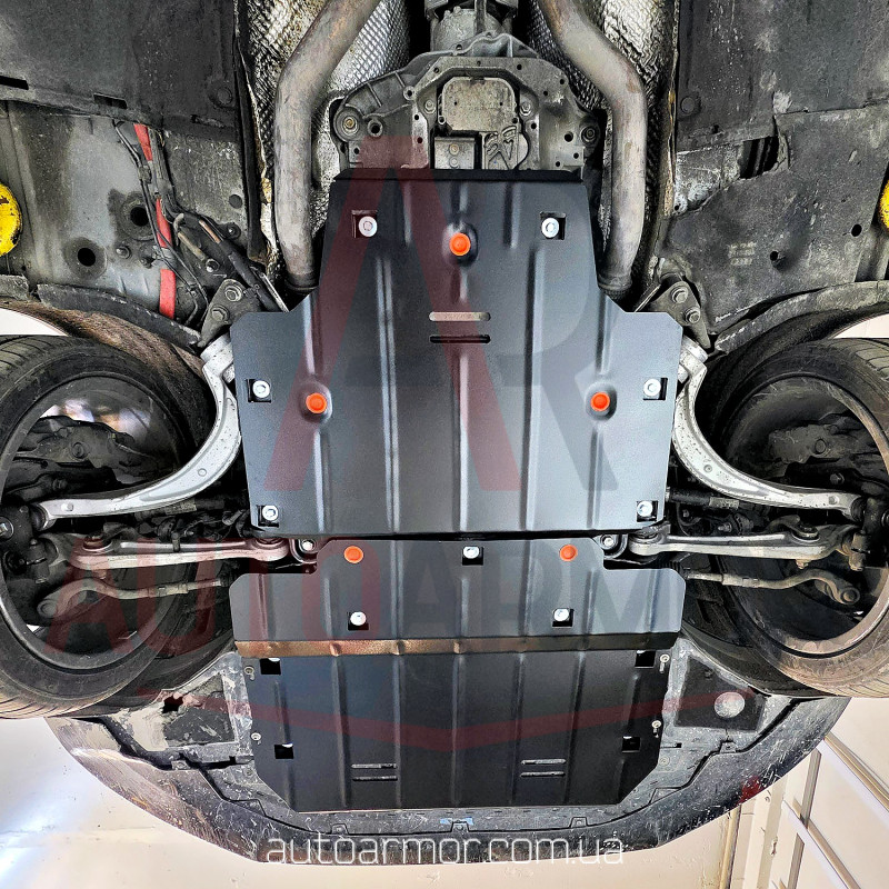 Захист двигуна Audi A6 C7 (2011-2018) Двигун: всі, [захищає Двигун та КПП] - ТИТАН (Є на складі, 2мм!)
