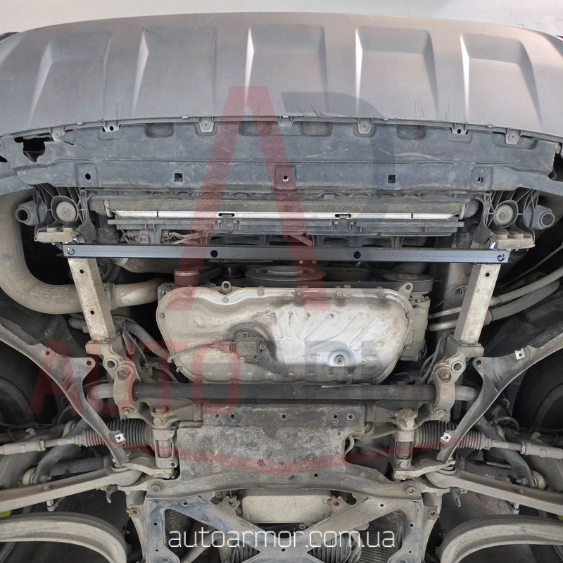 Захист двигуна Audi Q7 4M (2015+) замість пильовика Двигун: 3.0L та меньше, [захищає Радіатор, Двигун, КПП] - ТИТАН