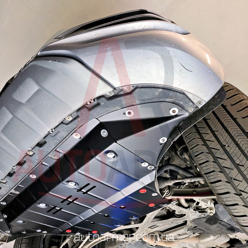 Захист двигуна Audi Q7 4M (2015+) замість пильовика Двигун: 3.0L та меньше, [захищає Радіатор, Двигун, КПП] - ТИТАН