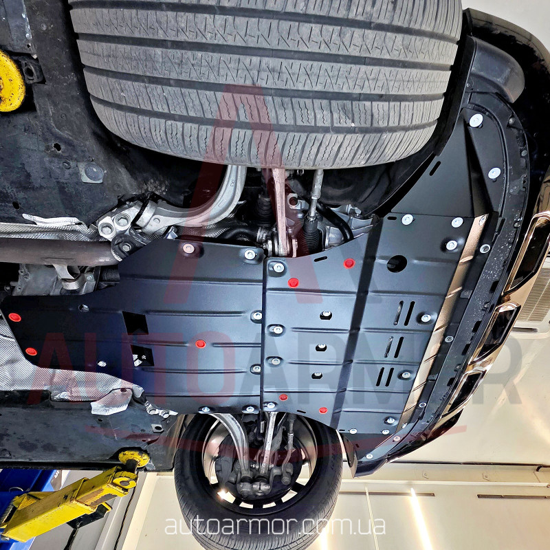 Захист двигуна Audi Q7 4M (2015+) замість пильовика Двигун: 3.0L та меньше, [захищає Радіатор, Двигун, КПП] - ТИТАН