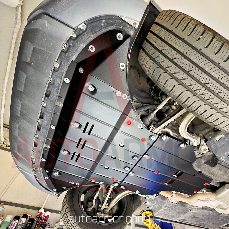 Захист двигуна Audi Q7 4M (2015+) замість пильовика Двигун: 3.0L та меньше, [захищає Радіатор, Двигун, КПП] - ТИТАН