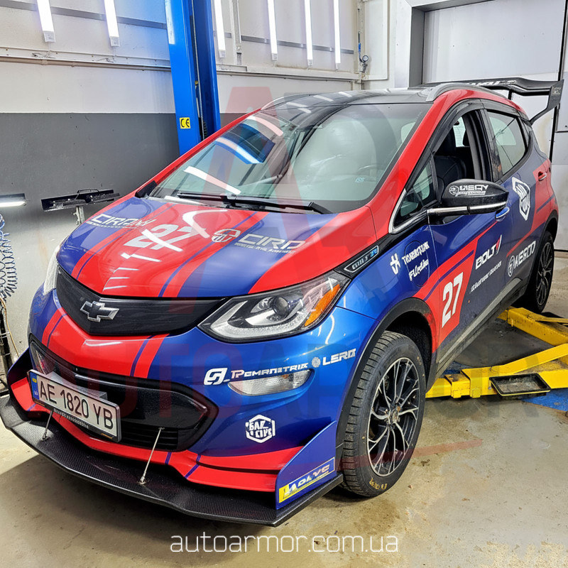 Захист двигуна Chevrolet Bolt EV (2016-2023) Двигун: всі, [захищає Радіатор, Двигун, КПП] - ТИТАН (Є на складі, 2мм!)