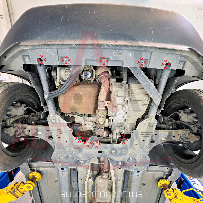 Захист двигуна Fiat 500X (2014-2024) Двигун: всі, [захищає Двигун та КПП] - ТИТАН (Є на складі, 2мм!)