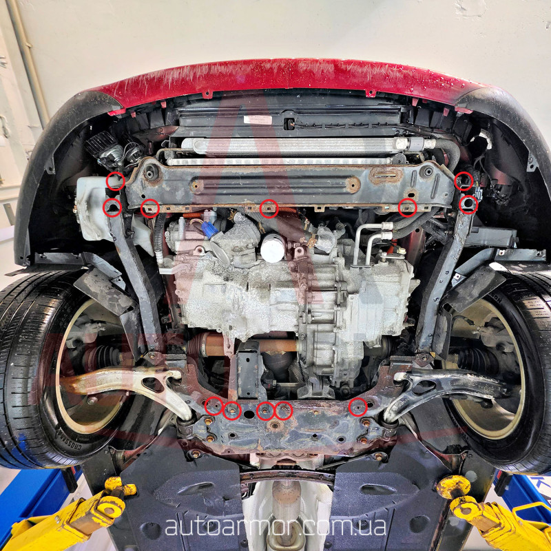 Захист двигуна Ford C-Max II (2009-2019) замість пильовика Двигун: Hybrid, [захищає Радіатор, Двигун, КПП] - ТИТАН