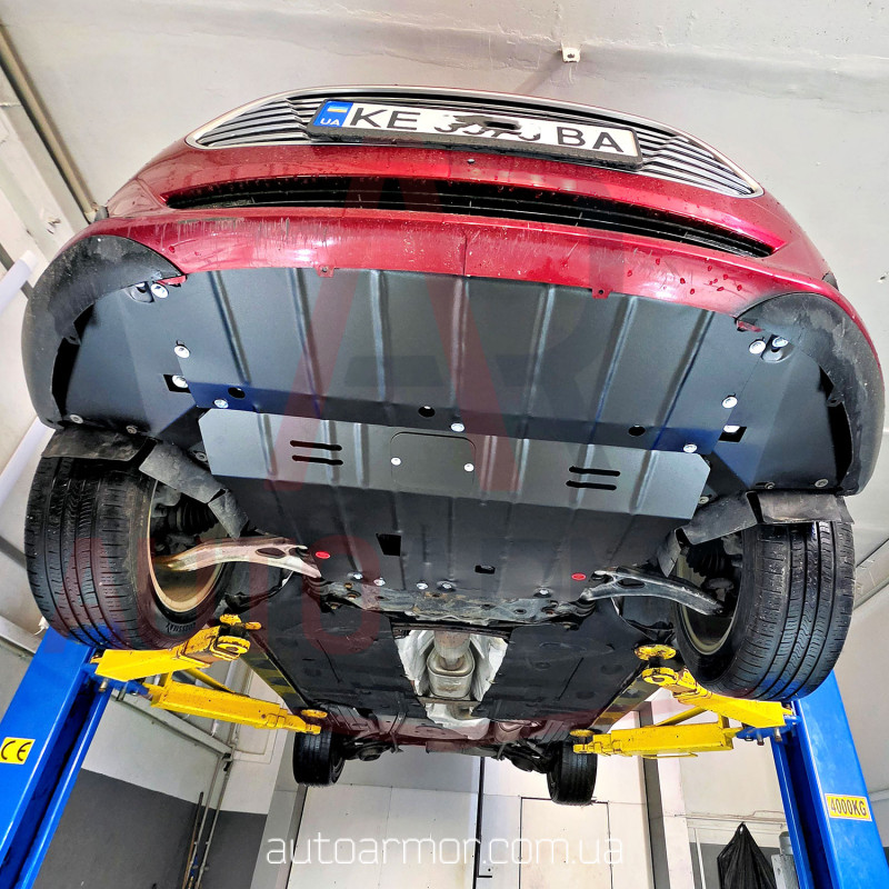 Захист двигуна Ford C-Max II (2009-2019) замість пильовика Двигун: Hybrid, [захищає Радіатор, Двигун, КПП] - ТИТАН
