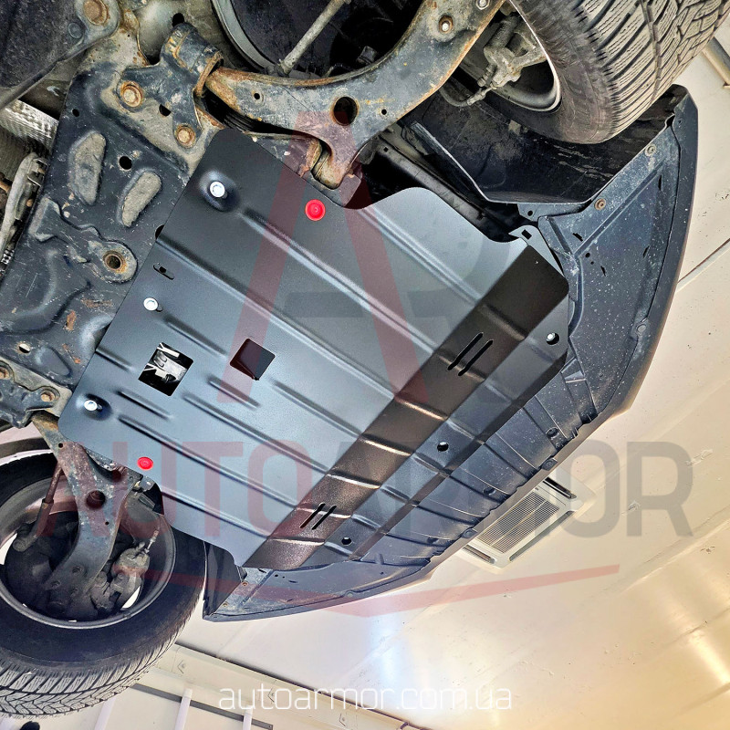 Захист двигуна Ford C-Max II (2009-2019) зверху пильовика Двигун: всі, [захищає Радіатор, Двигун, КПП] - ТИТАН (Є на складі, 2мм!)