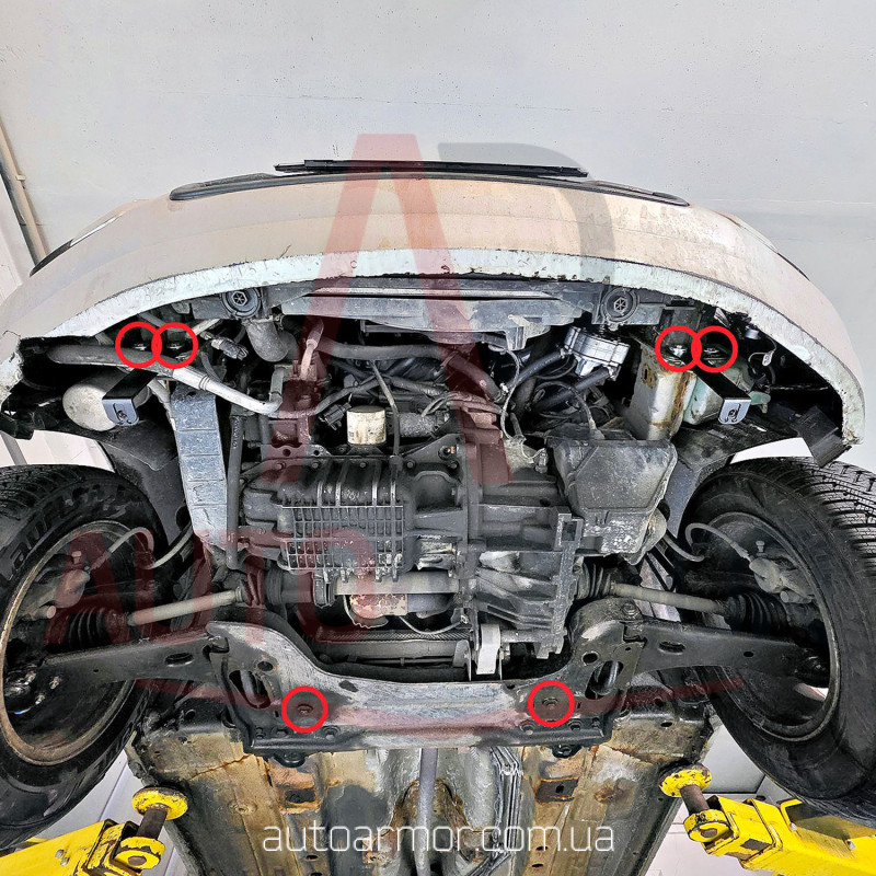 Захист двигуна Ford Fiesta V (2002-2010) Двигун: всі, [захищає Двигун та КПП] - ТИТАН (Є на складі, 2мм!)