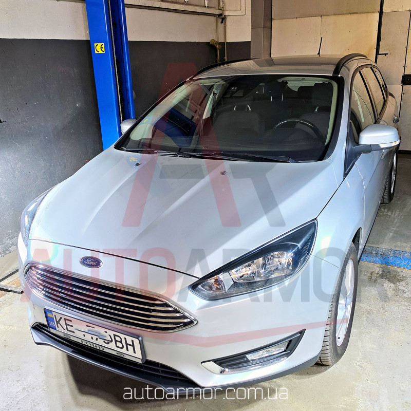 Захист двигуна Ford Focus III (2011-2018) Двигун: всі, [захищає Радіатор, Двигун, КПП] - ТИТАН (Є на складі, 2мм!)