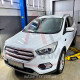 Захист двигуна Ford Kuga II (2013-2019) Двигун: всі, [захищає Радіатор, Двигун, КПП] - ТИТАН (Є на складі, 2мм!)