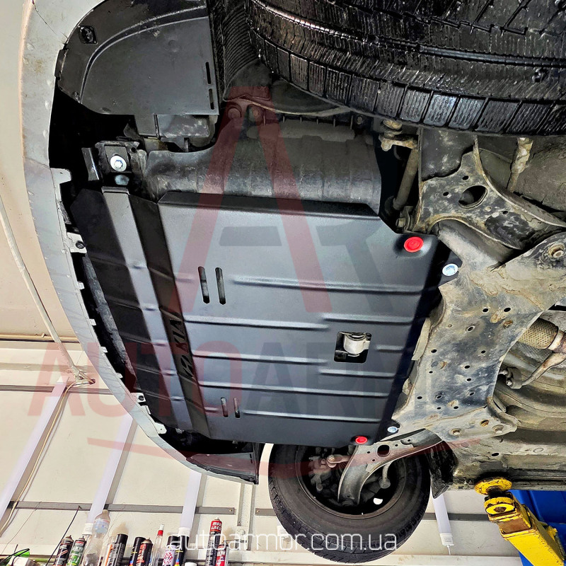 Защита двигателя Hyundai Accent IV (RB) (2010-2019) кацапская сб. Двигатель: все, [защищает Двигатель и КПП] - ТИТАН (Є на складі, 2мм!)