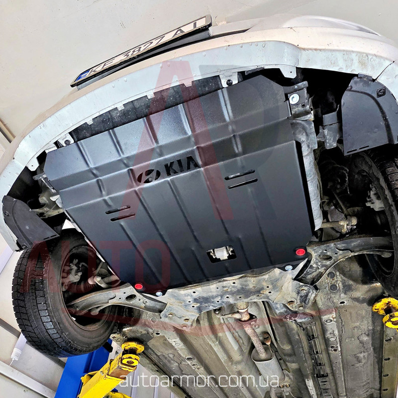 Защита двигателя Hyundai Accent IV (RB) (2010-2019) кацапская сб. Двигатель: все, [защищает Двигатель и КПП] - ТИТАН (Є на складі, 2мм!)