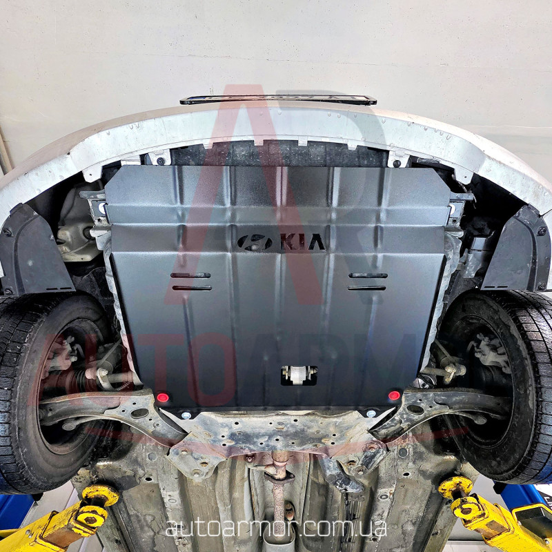 Защита двигателя Hyundai Accent IV (RB) (2010-2019) кацапская сб. Двигатель: все, [защищает Двигатель и КПП] - ТИТАН (Є на складі, 2мм!)