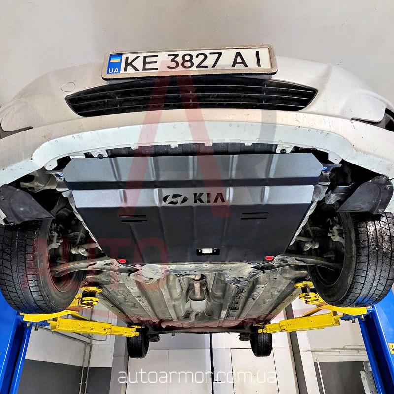 Защита двигателя Hyundai Accent IV (RB) (2010-2019) кацапская сб. Двигатель: все, [защищает Двигатель и КПП] - ТИТАН (Є на складі, 2мм!)