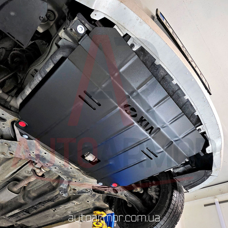 Защита двигателя Hyundai Accent IV (RB) (2010-2019) кацапская сб. Двигатель: все, [защищает Двигатель и КПП] - ТИТАН (Є на складі, 2мм!)