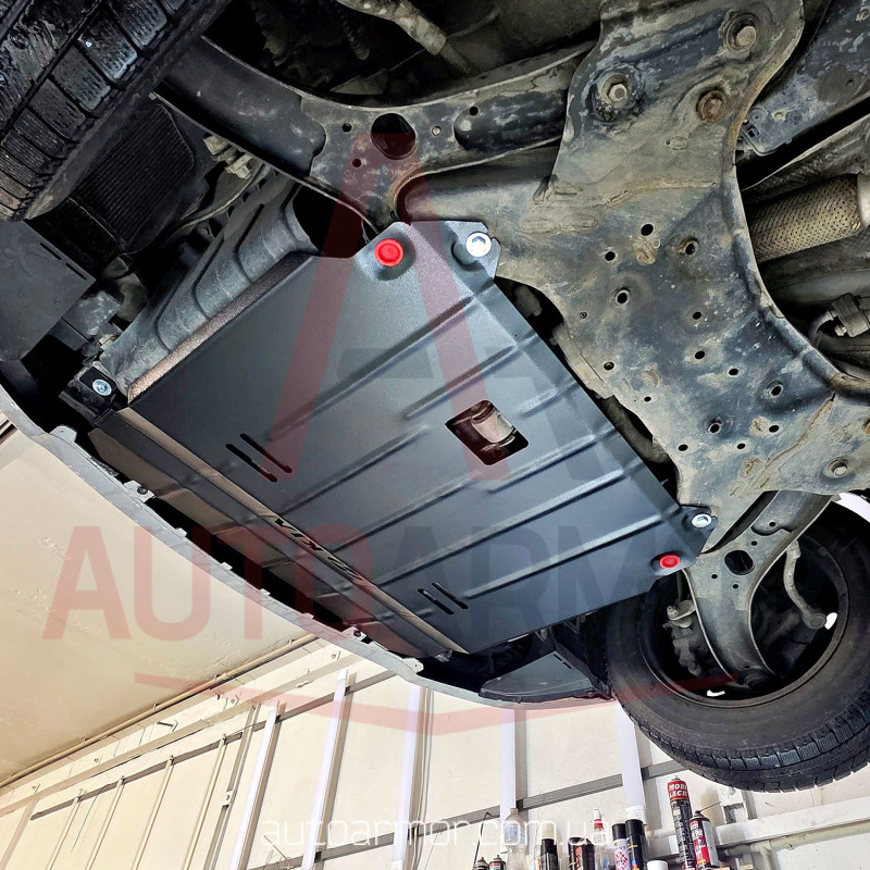 Защита двигателя Hyundai Accent IV (RB) (2010-2019) кацапская сб. Двигатель: все, [защищает Двигатель и КПП] - ТИТАН (Є на складі, 2мм!)