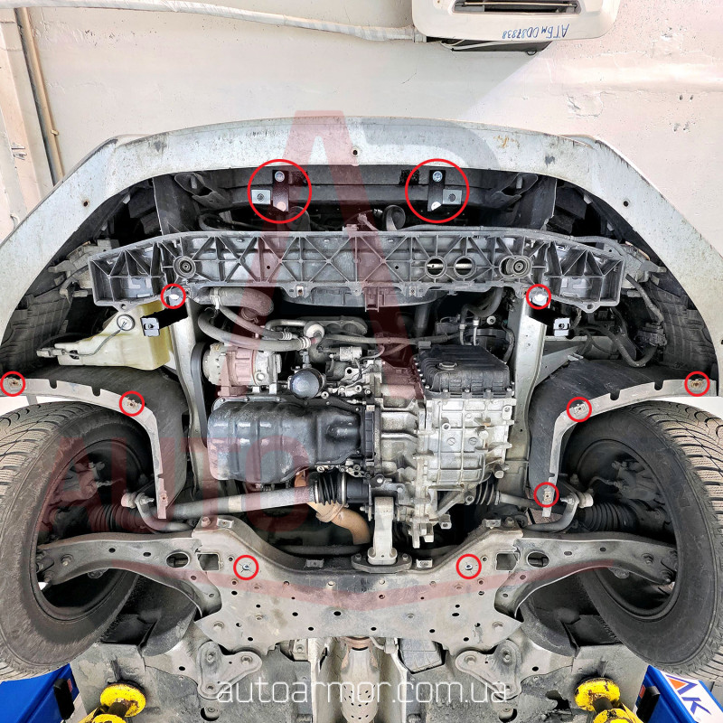 Защита двигателя Hyundai Sonata VII (LF) (2014-2023) вместо пыльника Двигатель: все, [защищает Радиатор, Двигатель, КПП] - ТИТАН (Є на складі, 2мм!)