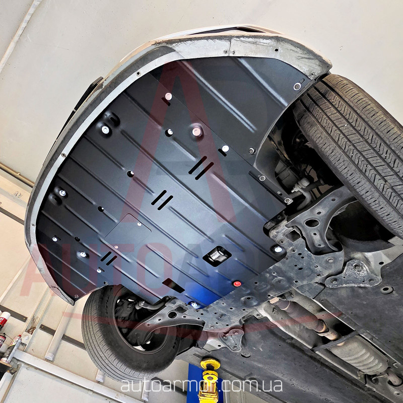 Защита двигателя Hyundai Sonata VII (LF) (2014-2023) вместо пыльника Двигатель: все, [защищает Радиатор, Двигатель, КПП] - ТИТАН (Є на складі, 2мм!)