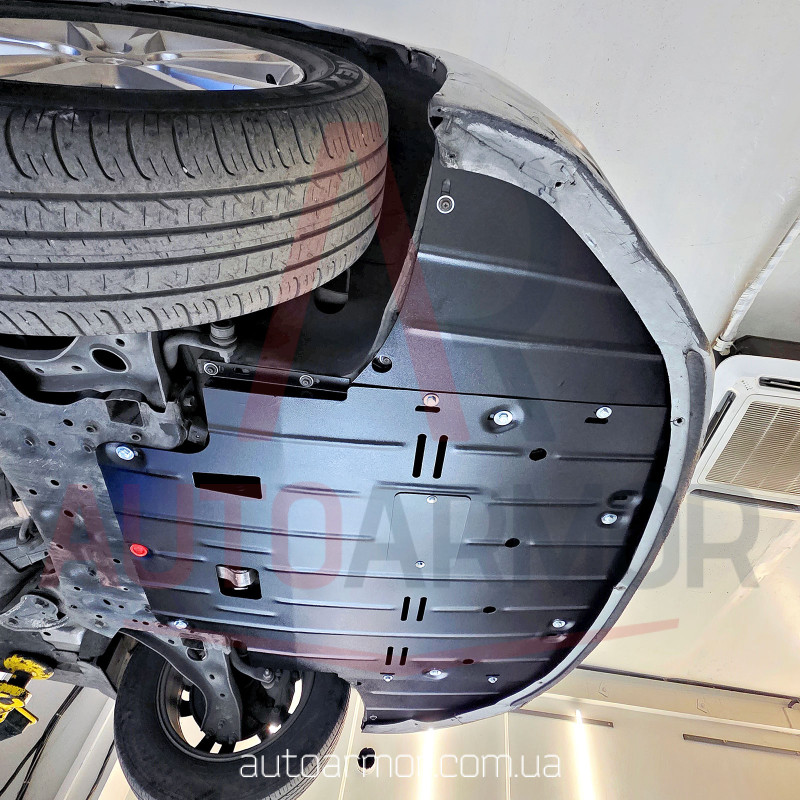Защита двигателя Hyundai Sonata VII (LF) (2014-2023) вместо пыльника Двигатель: все, [защищает Радиатор, Двигатель, КПП] - ТИТАН (Є на складі, 2мм!)