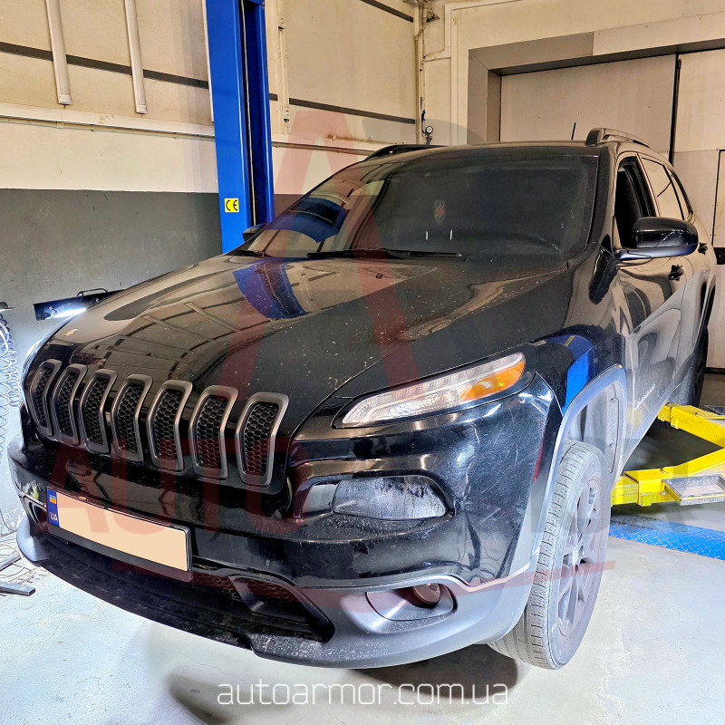 Захист двигуна Jeep Cherokee V (KL) (2013-2018) Двигун: 2.0L, 2.4L бензин, [захищає Двигун, КПП, Роздатка] - ТИТАН