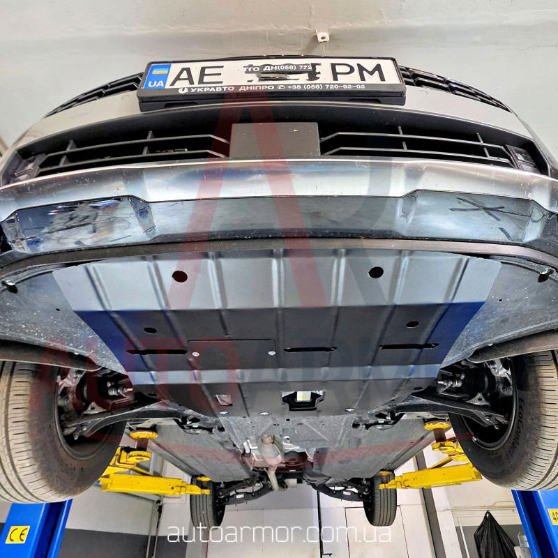 Захист двигуна Kia Sportage V (NQ5) (2021+) зверху пильовика Двигун: всі, [захищає Радіатор, Двигун, КПП] - ТИТАН