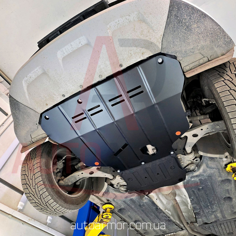 Захист двигуна Lincoln MKC (2014-2019) Двигун: всі, [захищає Радіатор, Двигун, КПП] - ТИТАН (Є на складі, 2мм!)