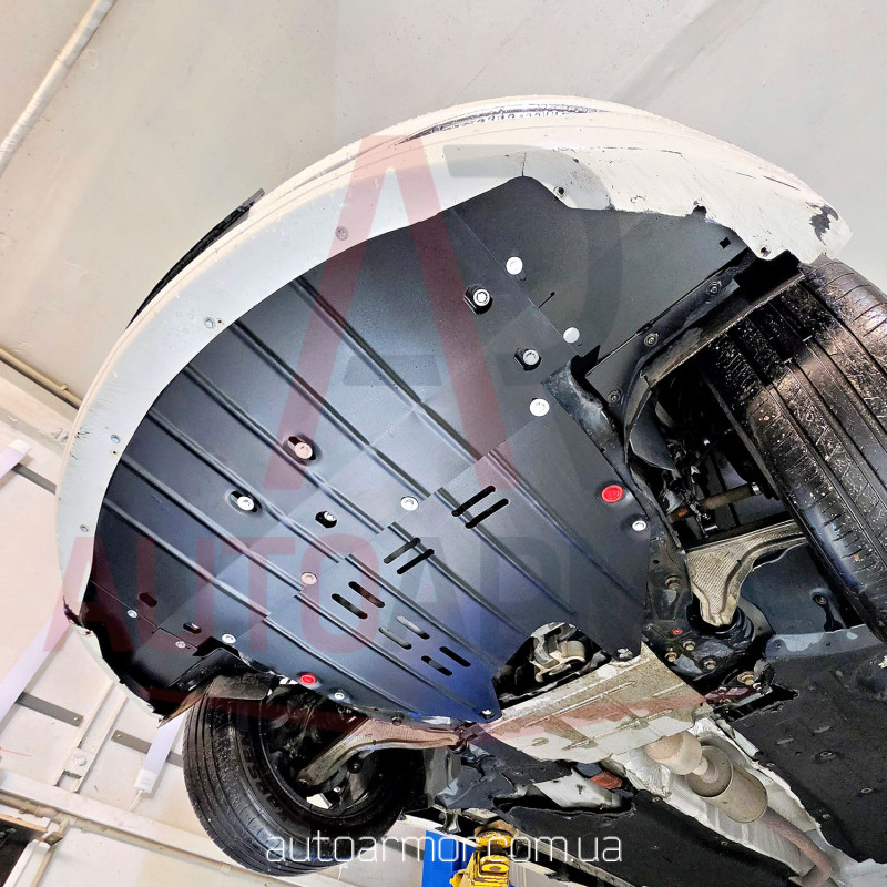 Захист двигуна Lincoln MKZ II (2012-2020) Двигун: 2.0L, [захищає Радіатор, Двигун, КПП] - ТИТАН (Є на складі, 2мм!)