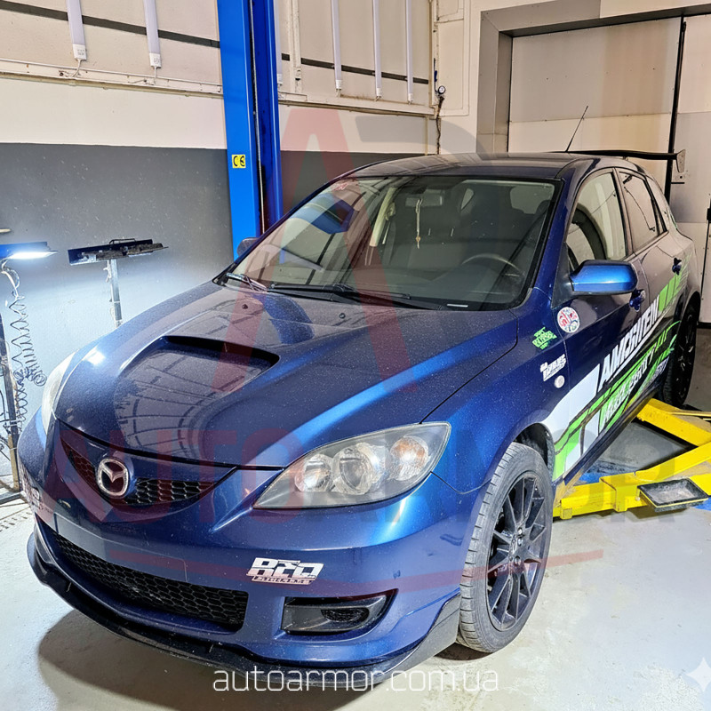 Захист двигуна Mazda 3 I (BK) (2003-2009) Двигун: 2.0L бензин, [захищає Радіатор, Двигун, КПП] - ТИТАН (Є на складі, 2мм!)