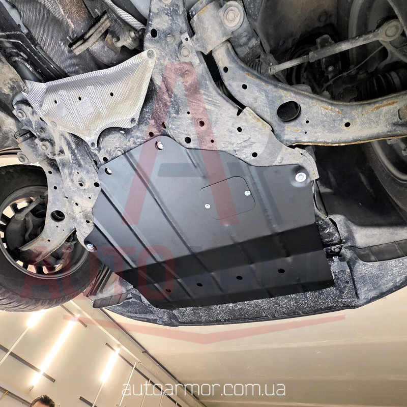 Захист двигуна Mazda CX-5 II (2017+) Клепальні гайки, Двигун: всі, [захищає Двигун та КПП] - ТИТАН (Є на складі, 2мм!)