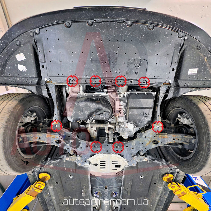 Захист двигуна Mazda CX-9 II (2016+) Двигун: всі, [захищає Радіатор, Двигун, КПП] - ТИТАН