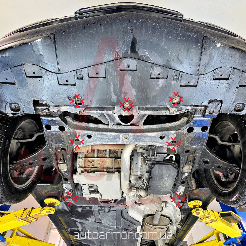 Защита двигателя Mercedes A (W169) (2005-2012) Двигатель: все, [защищает Двигатель и КПП] - ТИТАН (Є на складі, 2мм!)
