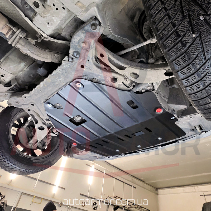 Защита двигателя Mitsubishi Outlander III (2012+) Двигатель: кроме 3.0L, [защищает Радиатор, Двигатель, КПП] - ТИТАН (Є на складі, 2мм!)