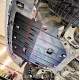 Защита двигателя Mitsubishi Outlander III (2012+) Двигатель: кроме 3.0L, [защищает Радиатор, Двигатель, КПП] - ТИТАН (Є на складі, 2мм!)