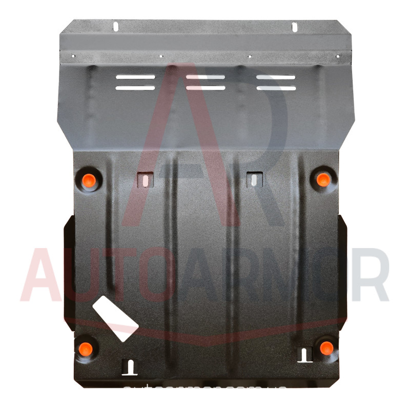 Защита двигателя Nissan Frontier D40 (2004-2021) Закладные, Двигатель: все, [защищает Радиатор, Двигатель, КПП] - ТИТАН (Є на складі, 2мм! 2.5мм!)