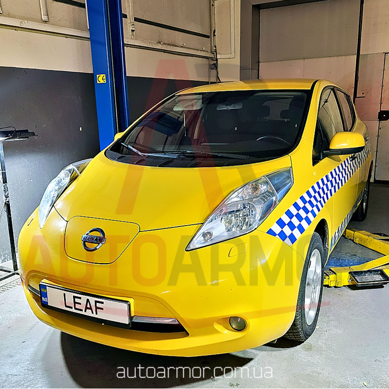 Защита двигателя Nissan Leaf I (2010-2017) Двигатель: все, [защищает Радиатор, Двигатель, КПП] - ТИТАН (Є на складі, 2мм!)