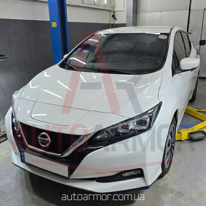 Защита двигателя Nissan Leaf II (2017+) Двигатель: все, [защищает Радиатор, Двигатель, КПП] - ТИТАН (Є на складі, 2мм!)