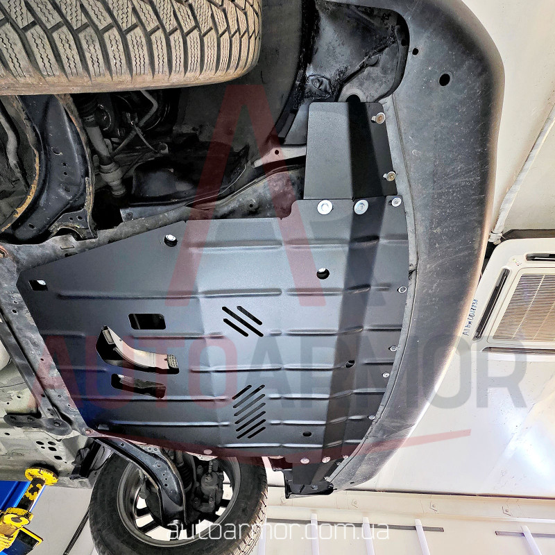 Захист двигуна Nissan Rogue II (2013-2020) Двигун: всі, [захищає Радіатор, Двигун, КПП] - ТИТАН  (Є на складі, 2мм!)