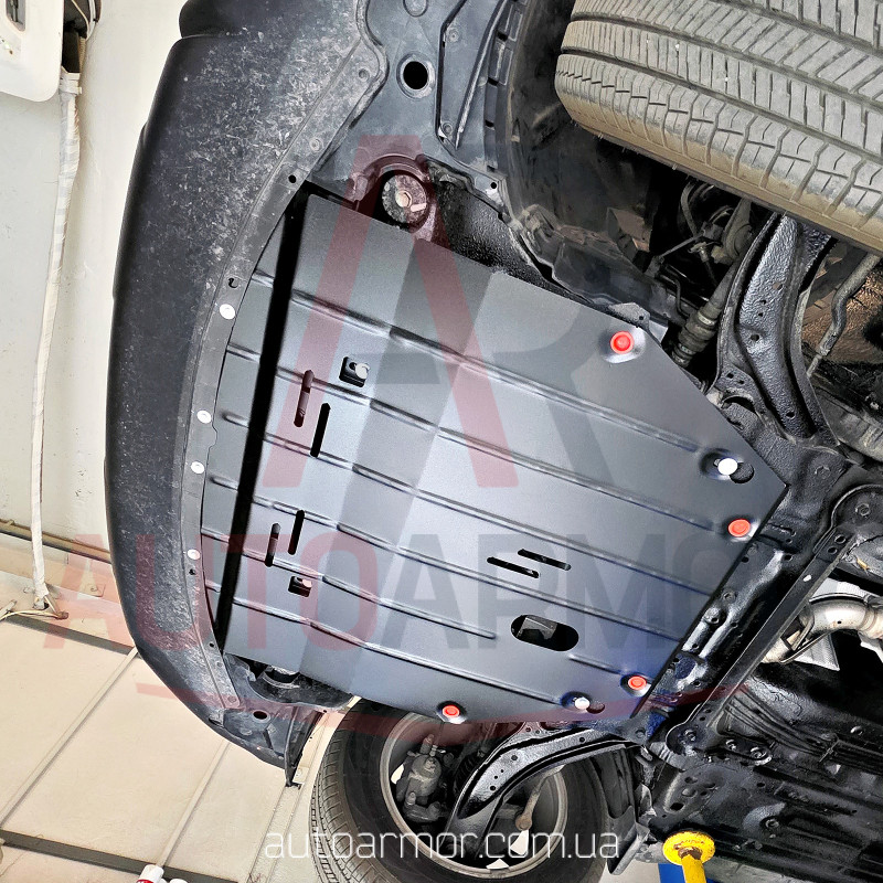 Захист двигуна Nissan X-Trail T32 (2014-2022) Закладні, Двигун: крім 2.5L, [захищає Радіатор, Двигун, КПП] - ТИТАН