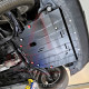 Захист двигуна Nissan X-Trail T32 (2014-2022) Закладні, Двигун: крім 2.5L, [захищає Радіатор, Двигун, КПП] - ТИТАН