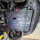 Захист двигуна Nissan X-Trail T32 (2014-2022) Закладні, Двигун: крім 2.5L, [захищає Радіатор, Двигун, КПП] - ТИТАН