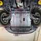 Захист двигуна Nissan X-Trail T32 (2014-2022) Закладні, Двигун: крім 2.5L, [захищає Радіатор, Двигун, КПП] - ТИТАН