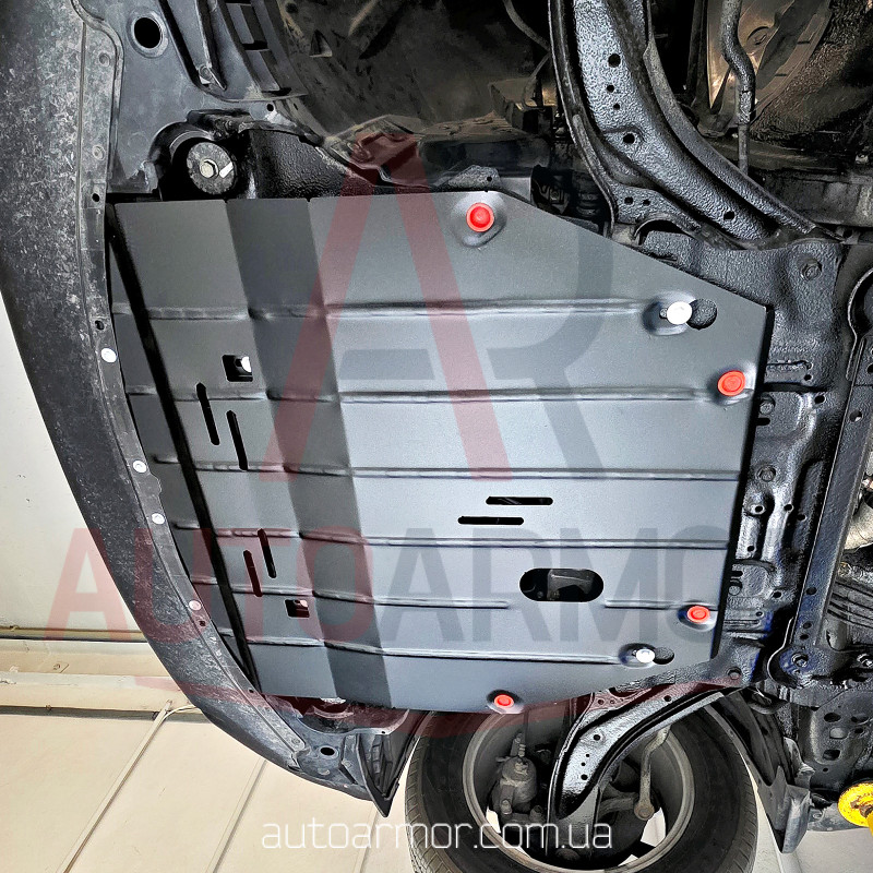 Захист двигуна Nissan X-Trail T32 (2014-2022) Закладні, Двигун: крім 2.5L, [захищає Радіатор, Двигун, КПП] - ТИТАН