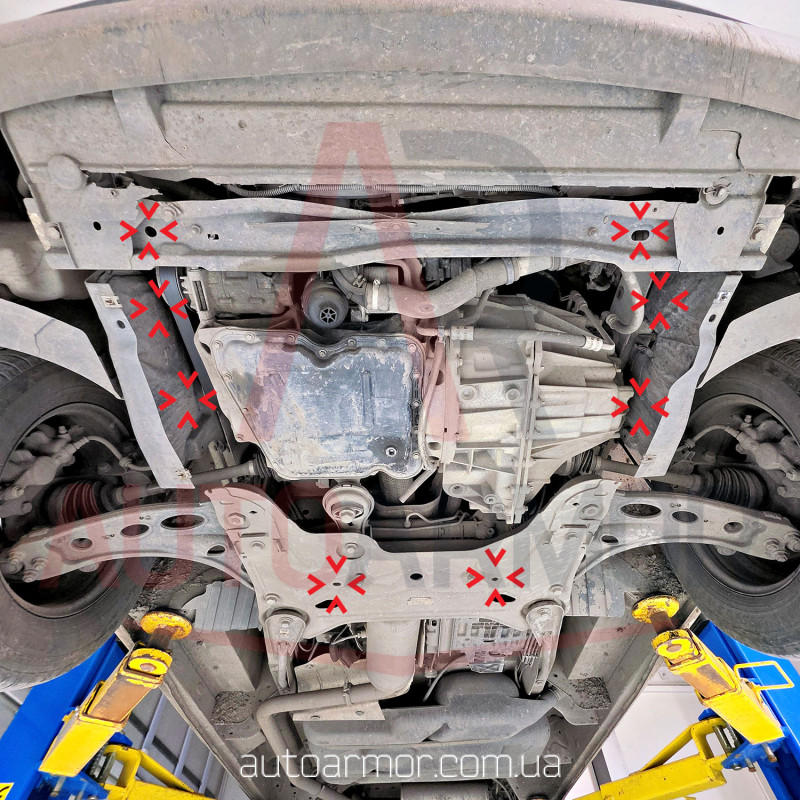 Захист двигуна Opel Vivaro I (2001-2014) Двигун: 2.0L, [захищає Радіатор, Двигун, КПП] - ТИТАН (Є на складі, 2мм!)