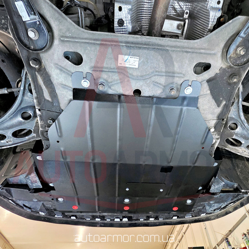 Захист двигуна Renault Trafic III (2014+) Двигун: всі, [захищає Радіатор, Двигун, КПП] - ТИТАН (Є на складі, 2мм!)