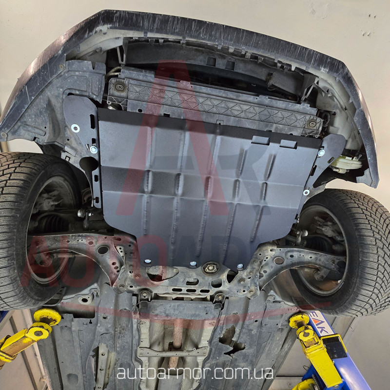 Захист двигуна Skoda Octavia A7 (2013-2019) Двигун: всі, [захищає Двигун та КПП] - ТИТАН (Є на складі, 2мм!)